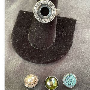Sterling Silver Kameleon Ring w/ Interchangeable Gems